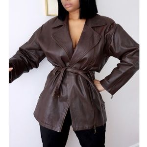 Vintage Brown Leather Jacket